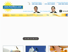 Tablet Screenshot of footdocs.com